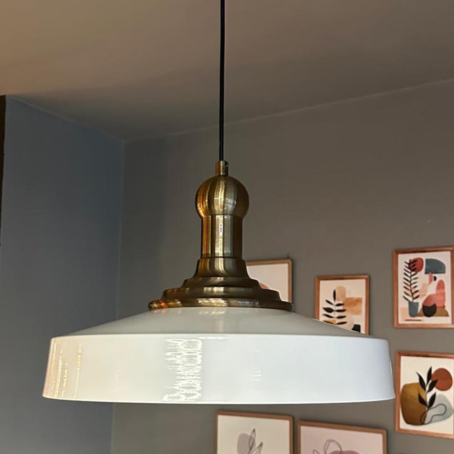 Ace-Longknob Hängelampe Ø40 cm, Industrial aus Metall E27, Hängend Vintage