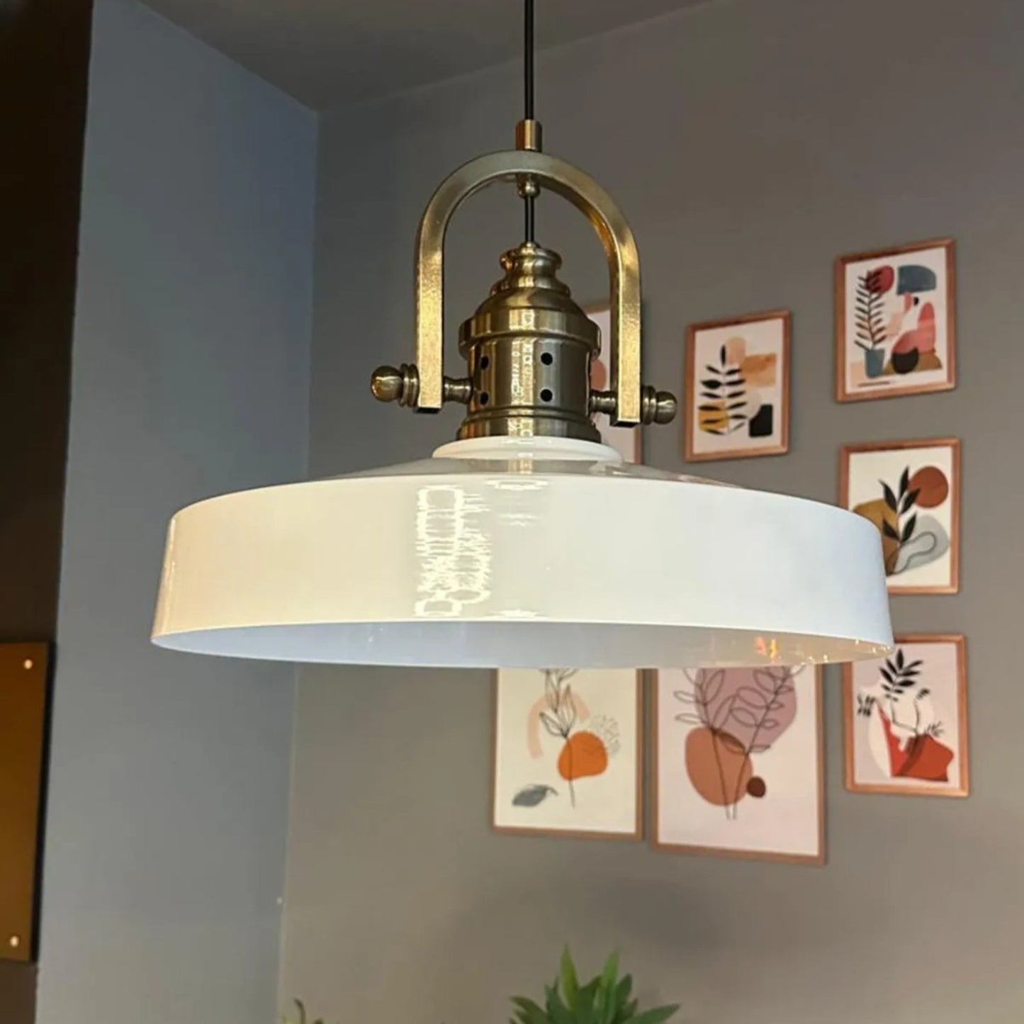 Ace-Finke Hängelampe Ø40 cm, Pendelleuchte Vintage, Industrial aus Metall E27