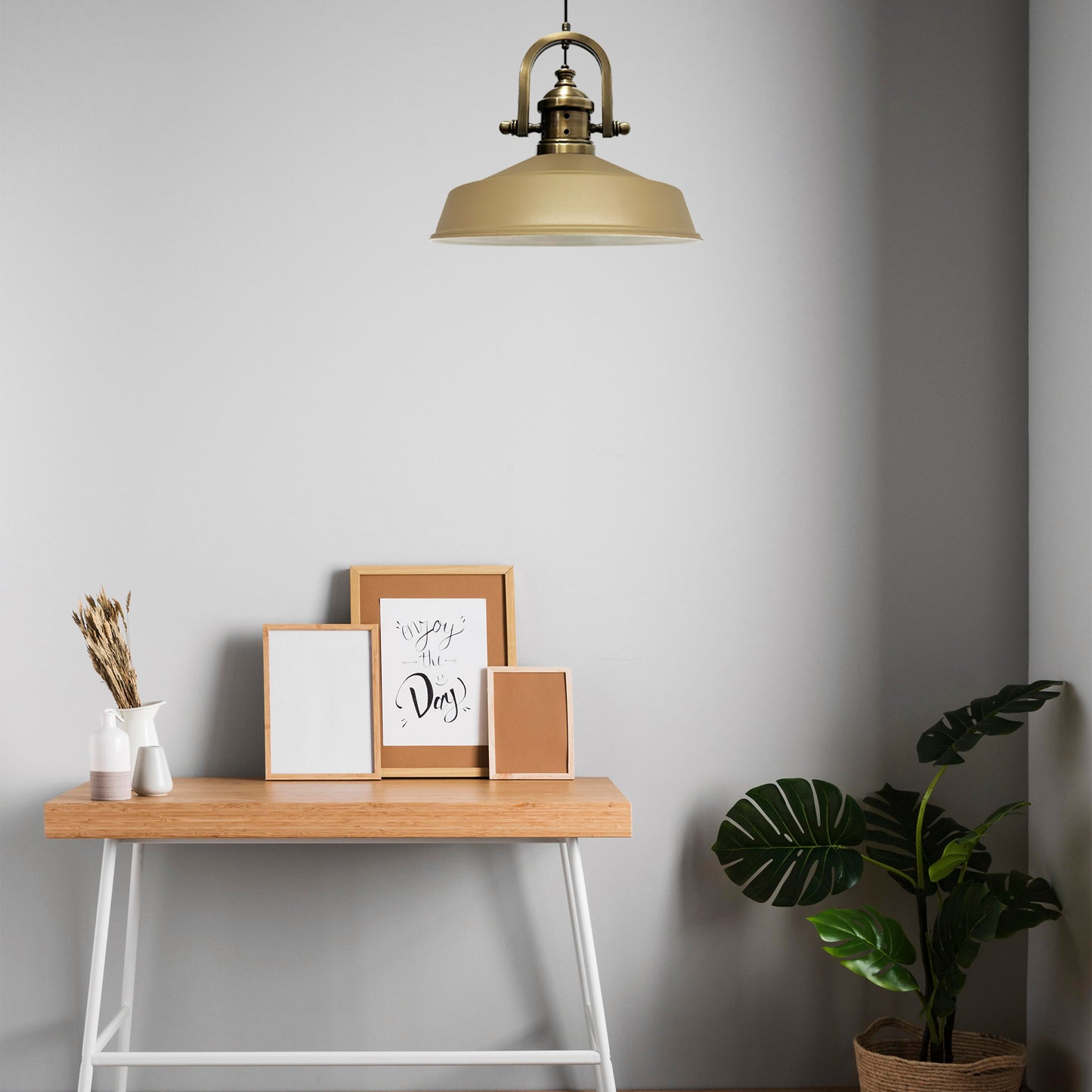 Lampada a sospensione vintage in metallo