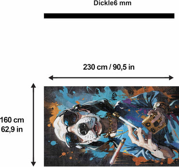 Gamer Teppich mit Snoop Motiv, Chenille Druck, maschinell gefertigt für das Gaming Zimmer