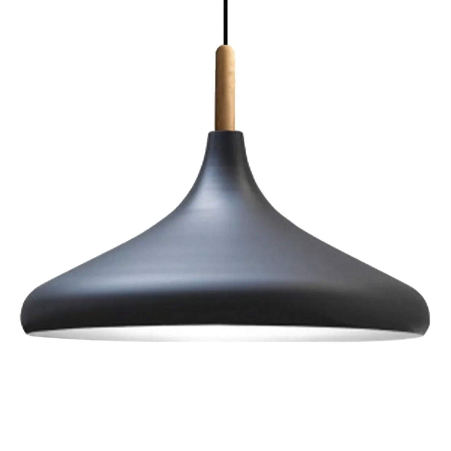 Pendelleuchte Metall Lampe I Champion I Holz Ø35 cm Metall E27 Hängelampe