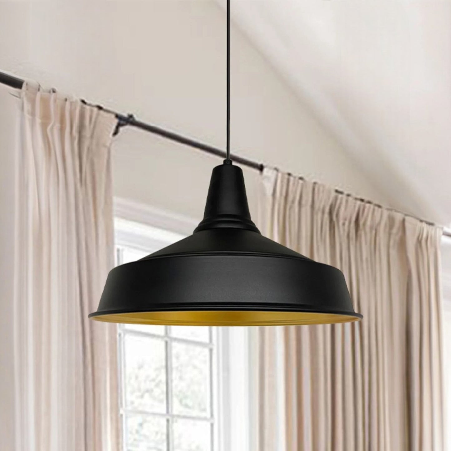 Pendelleuchte Retro Metall Ø41cm, Retro Hängelampe