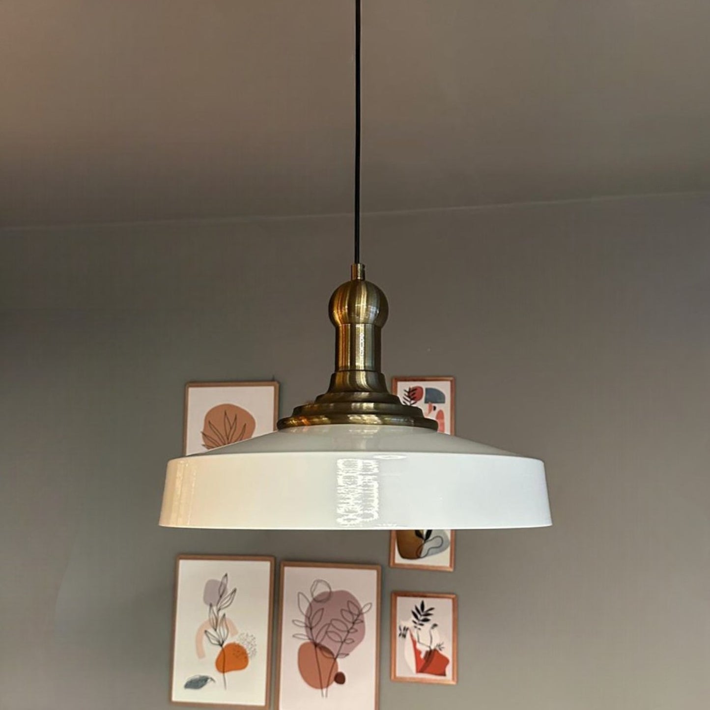 Ace-Longknob Hängelampe Ø40 cm, Industrial aus Metall E27, Hängend Vintage