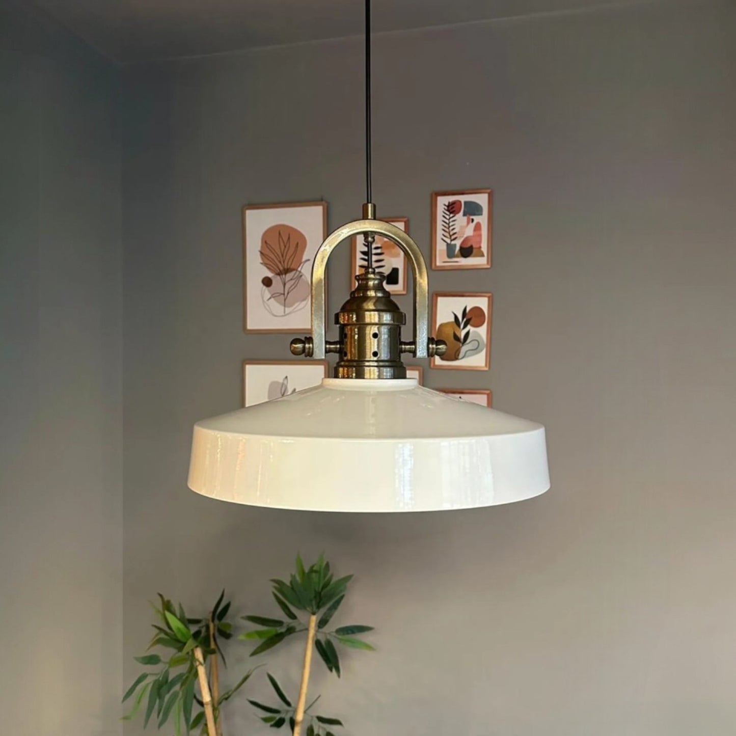 Ace-Finke Hängelampe Ø40 cm, Pendelleuchte Vintage, Industrial aus Metall E27