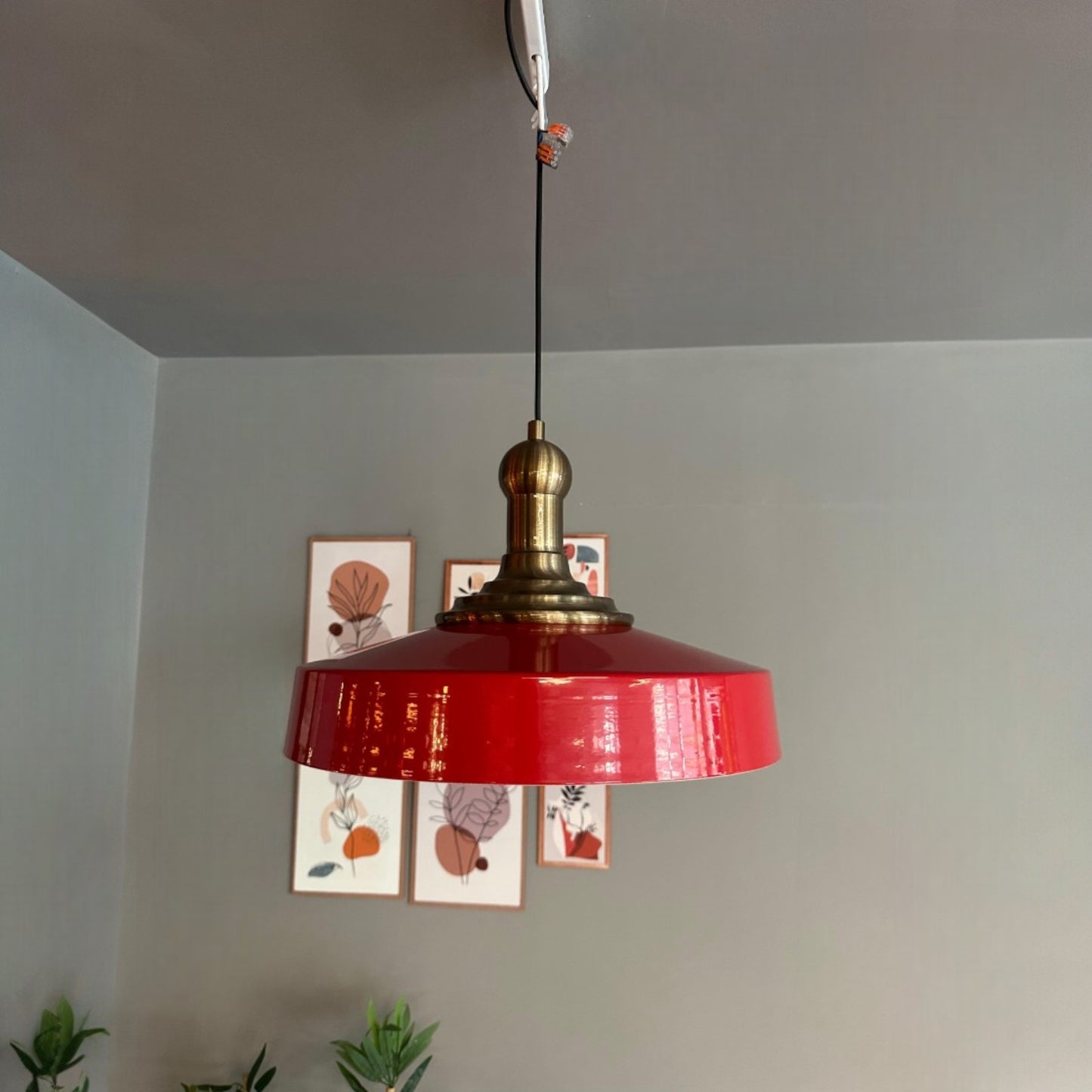 Ace-Longknob Hängelampe Ø40 cm, Industrial aus Metall E27, Hängend Vintage
