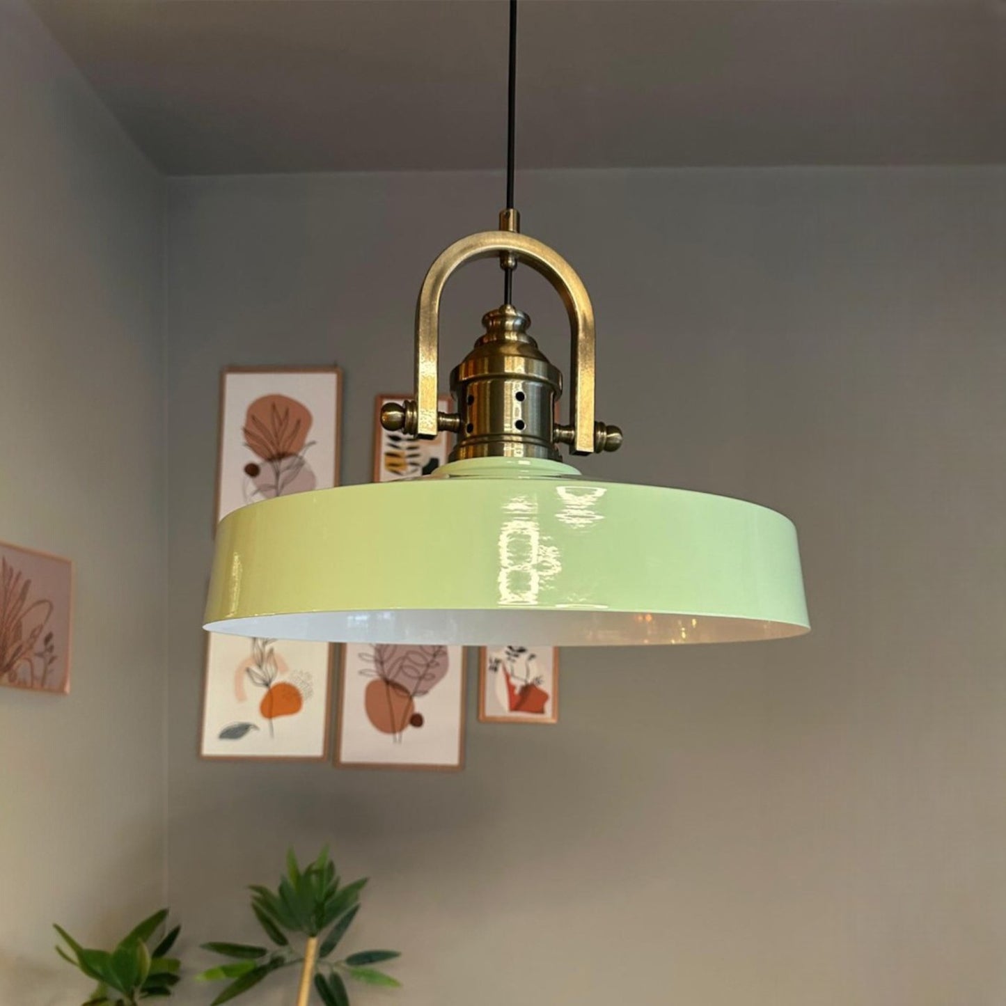 Ace-Finke Hängelampe Ø40 cm, Pendelleuchte Vintage, Industrial aus Metall E27