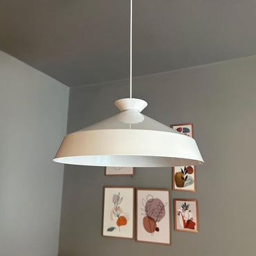 Lema Pendelleuchte mit Weißem Plattenkopf