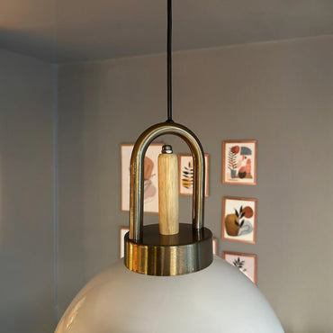 Pendelleuchte Yimpi Locke Holz Metall, Modern Hängelampe