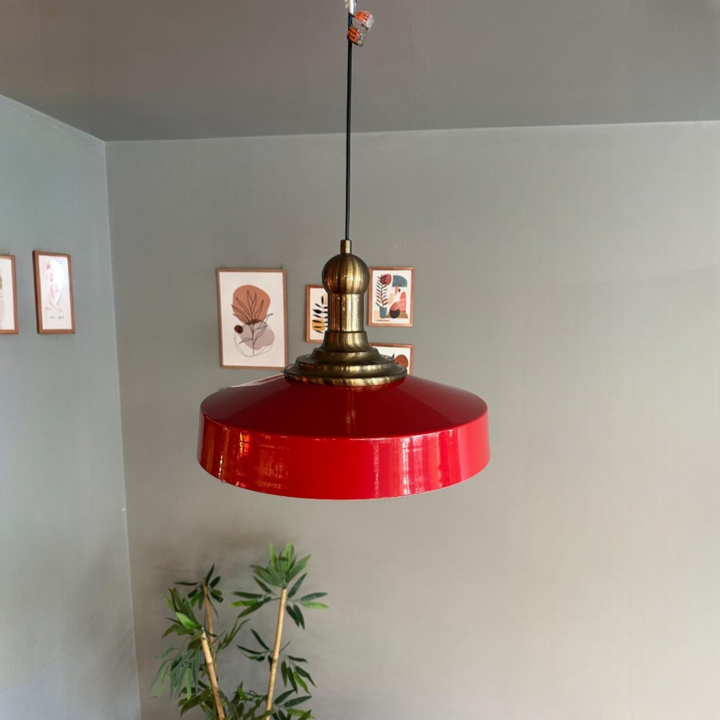 Ace-Longknob Hängelampe Ø40 cm, Industrial aus Metall E27, Hängend Vintage