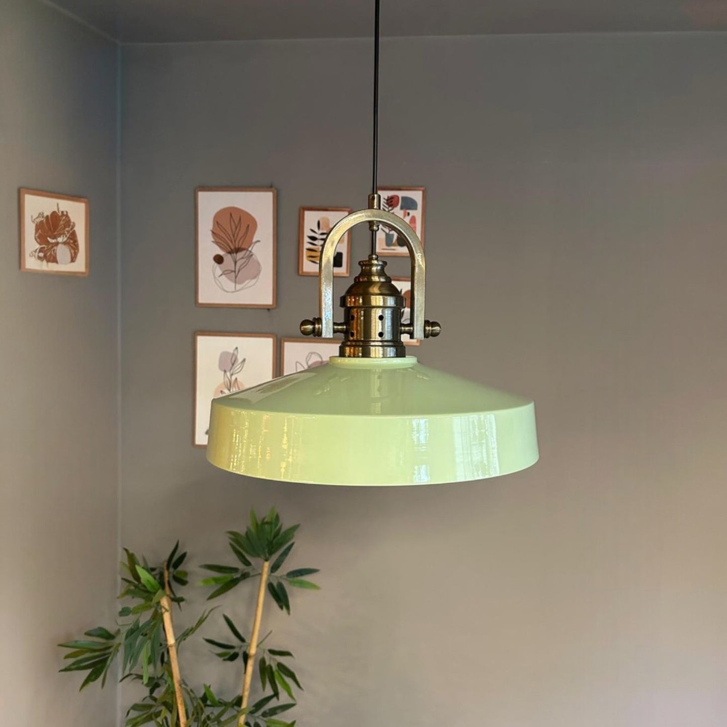 Ace-Finke Hängelampe Ø40 cm, Pendelleuchte Vintage, Industrial aus Metall E27