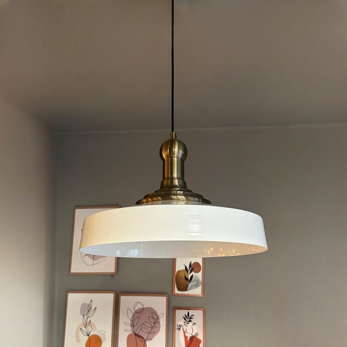 Ace-Longknob Hängelampe Ø40 cm, Industrial aus Metall E27, Hängend Vintage