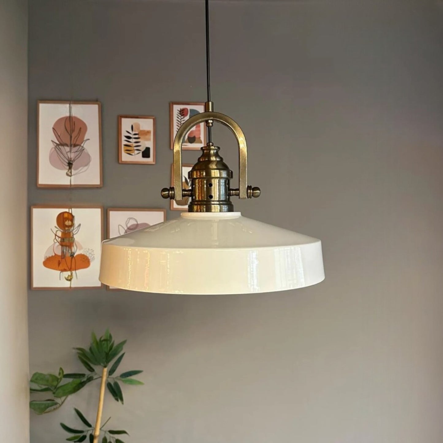 Ace-Finke Hängelampe Ø40 cm, Pendelleuchte Vintage, Industrial aus Metall E27