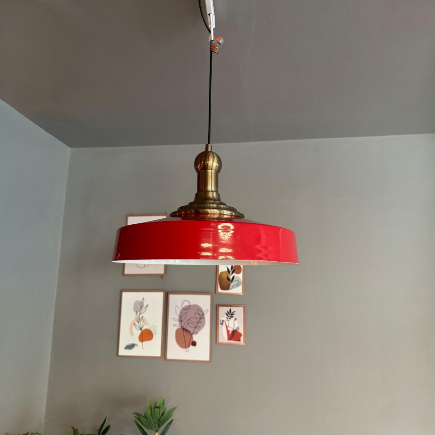 Ace-Longknob Hängelampe Ø40 cm, Industrial aus Metall E27, Hängend Vintage