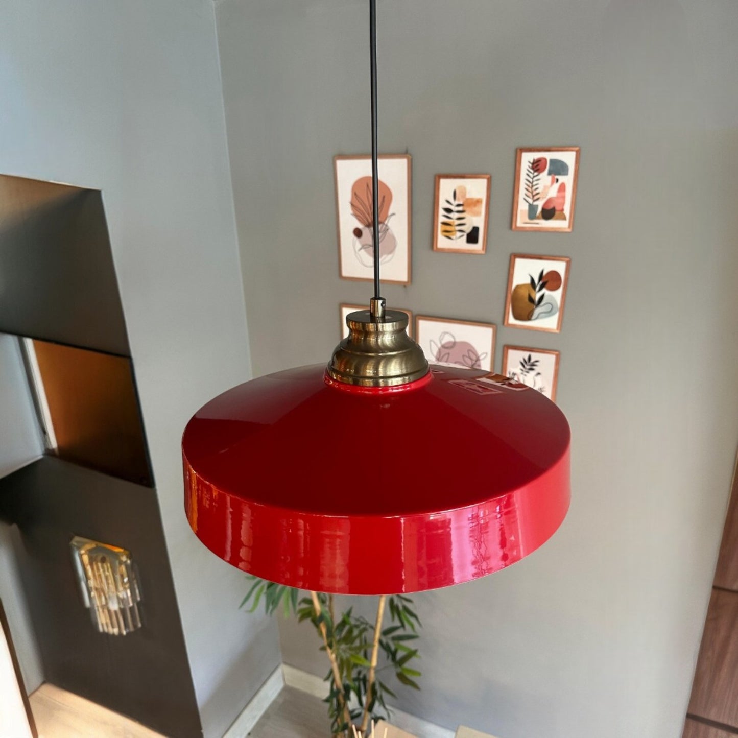 Ace Hängelampe Ø40 cm, Pendelleuchte Vintage, Industrial aus Metall E27