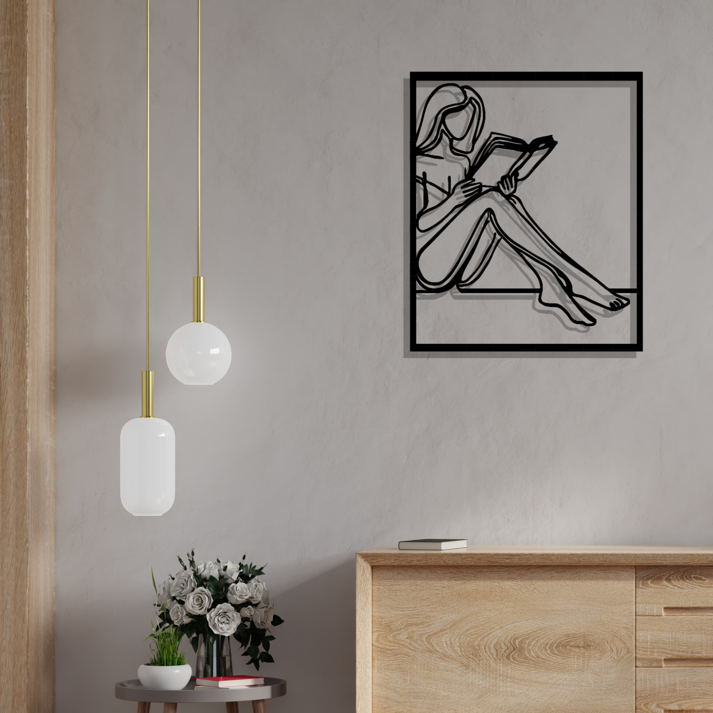 Metall Wanddeko Silhoutte