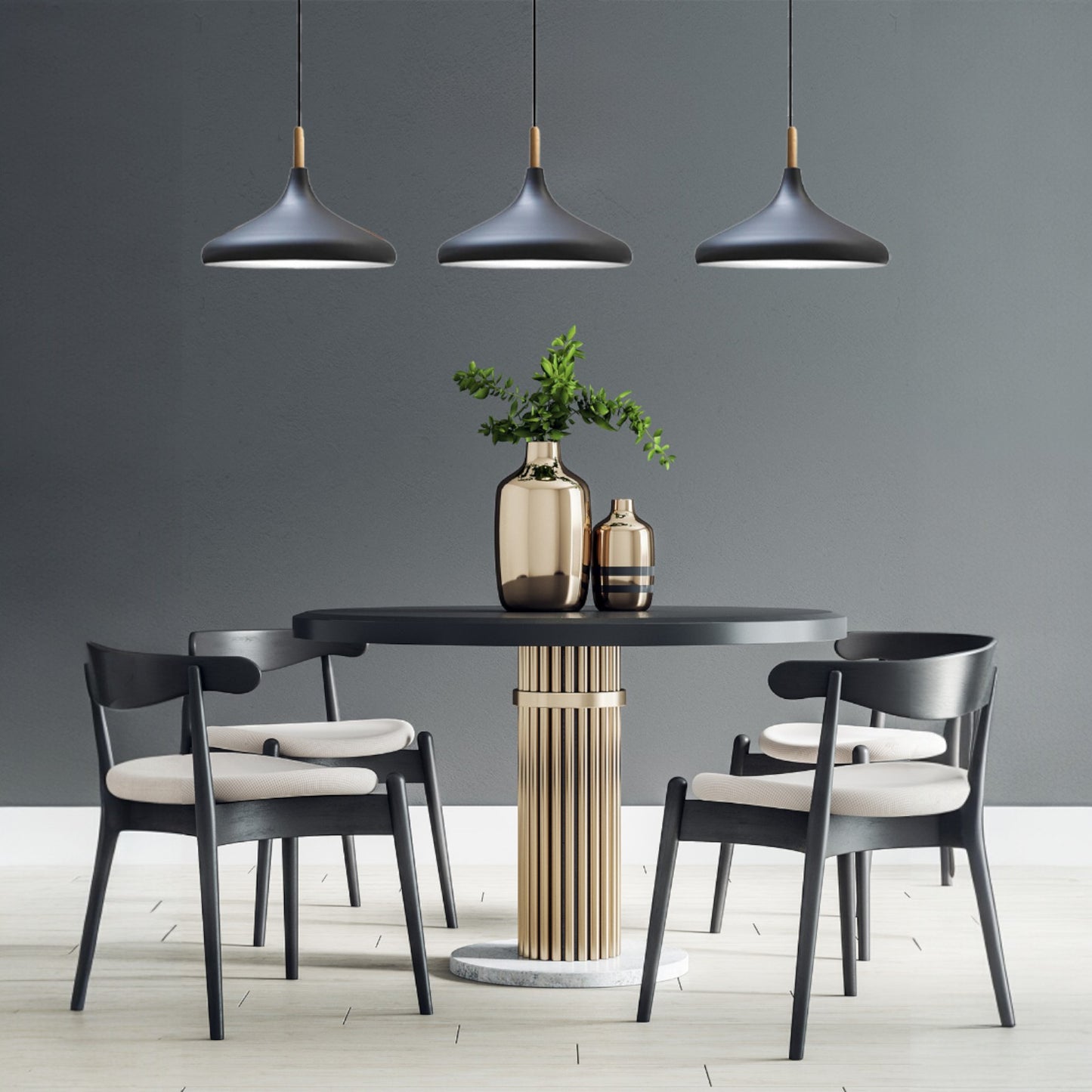 Pendelleuchte Champion Trio Metall Ø35cm, Modern Hängelampe