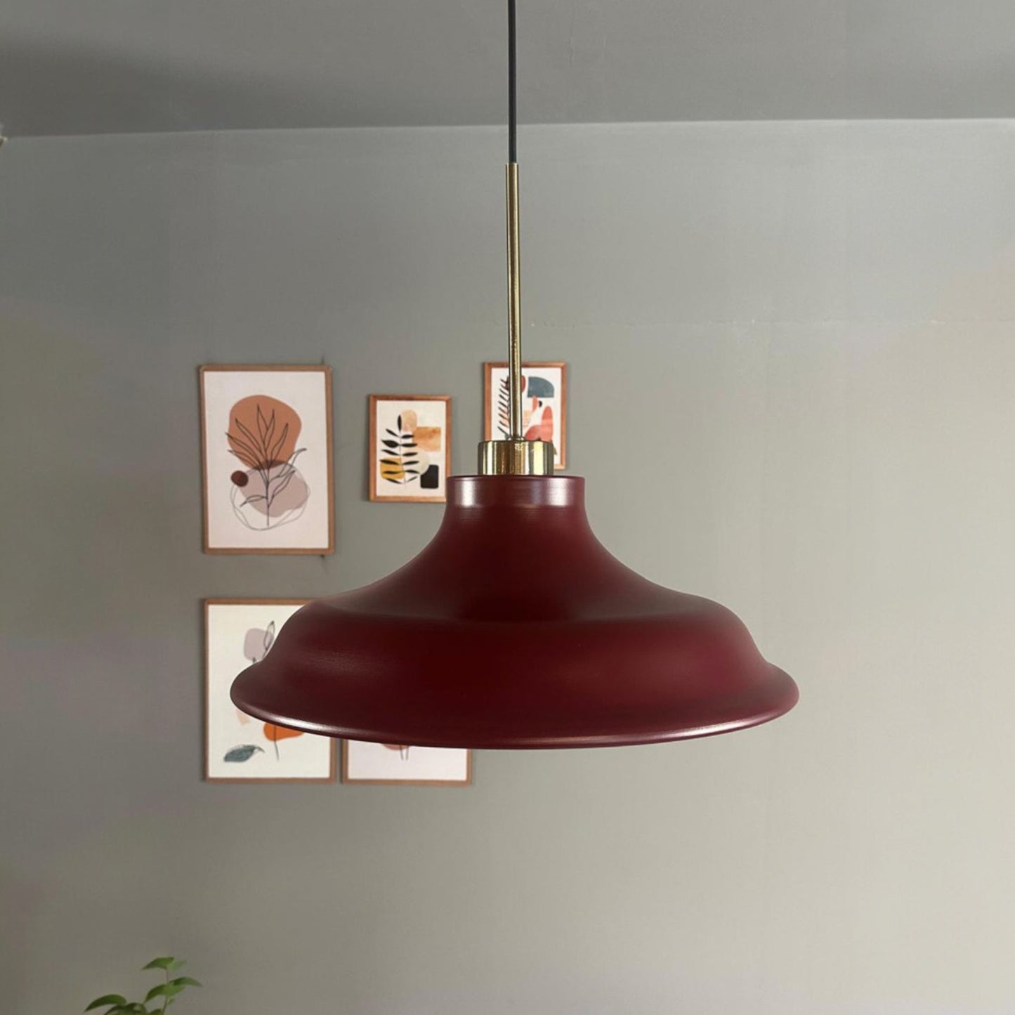 Pendelleuchte Bergo Dünn Ø40 cm, Metall Hängelampe