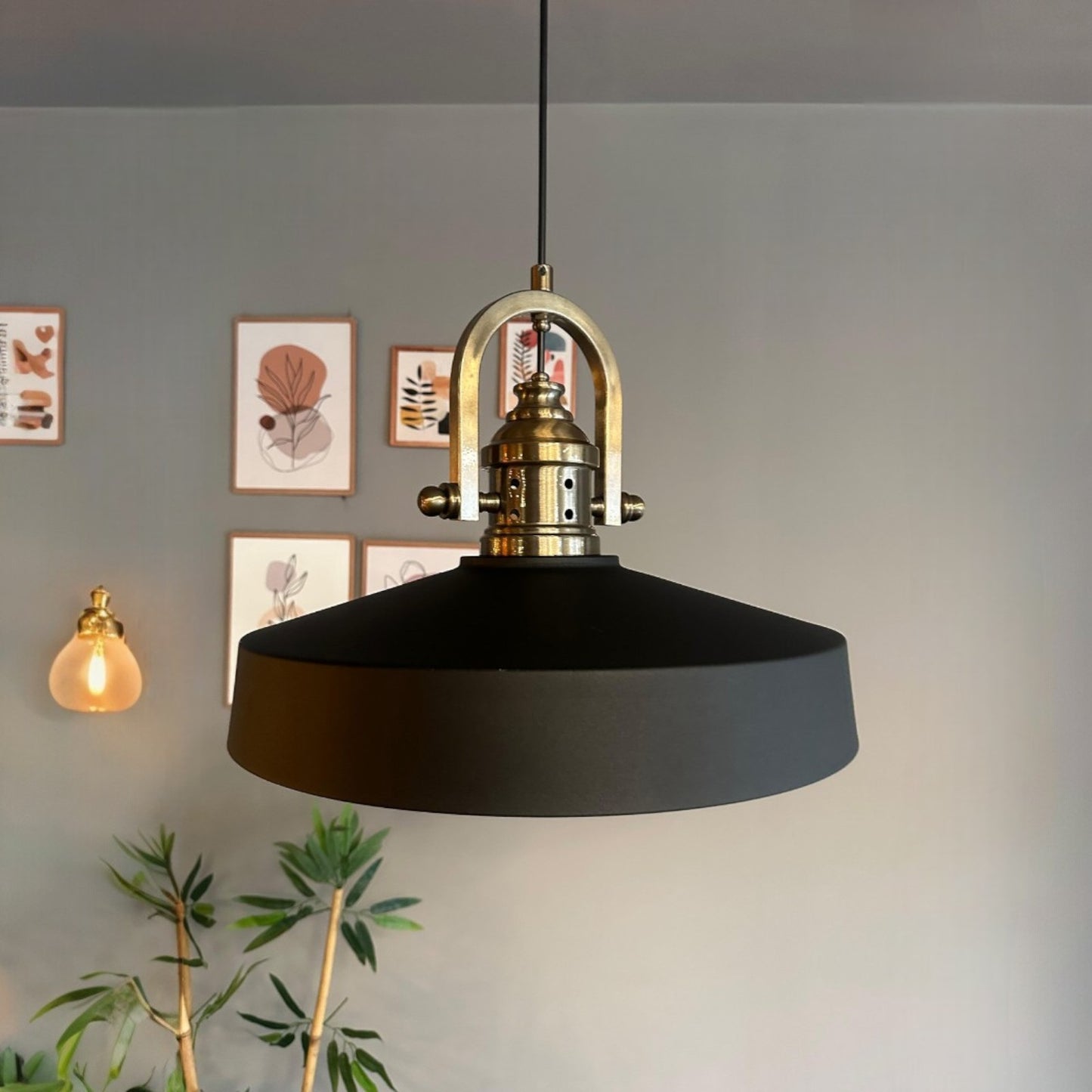 Ace-Finke Hängelampe Ø40 cm, Pendelleuchte Vintage, Industrial aus Metall E27