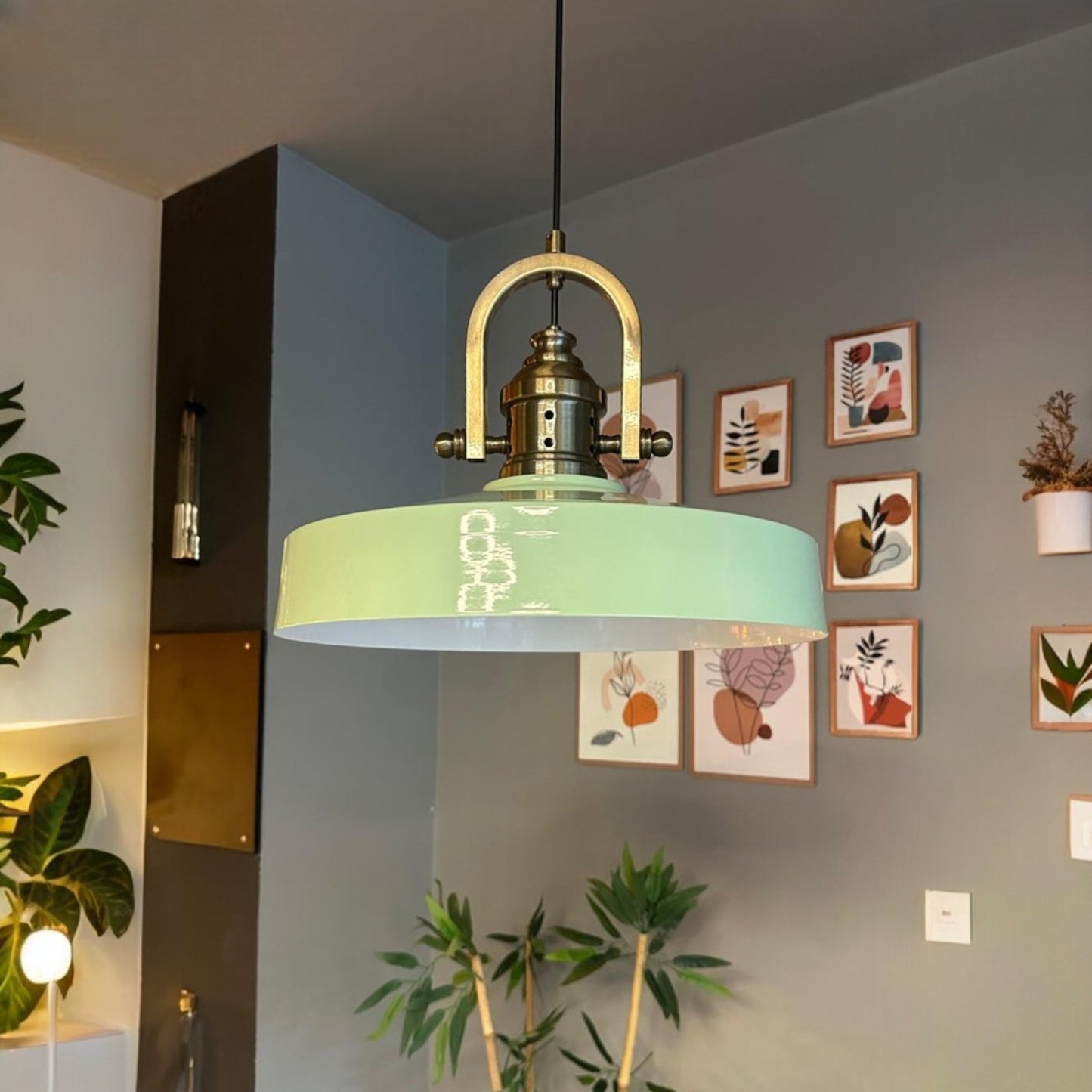 Ace-Finke Hängelampe Ø40 cm, Pendelleuchte Vintage, Industrial aus Metall E27