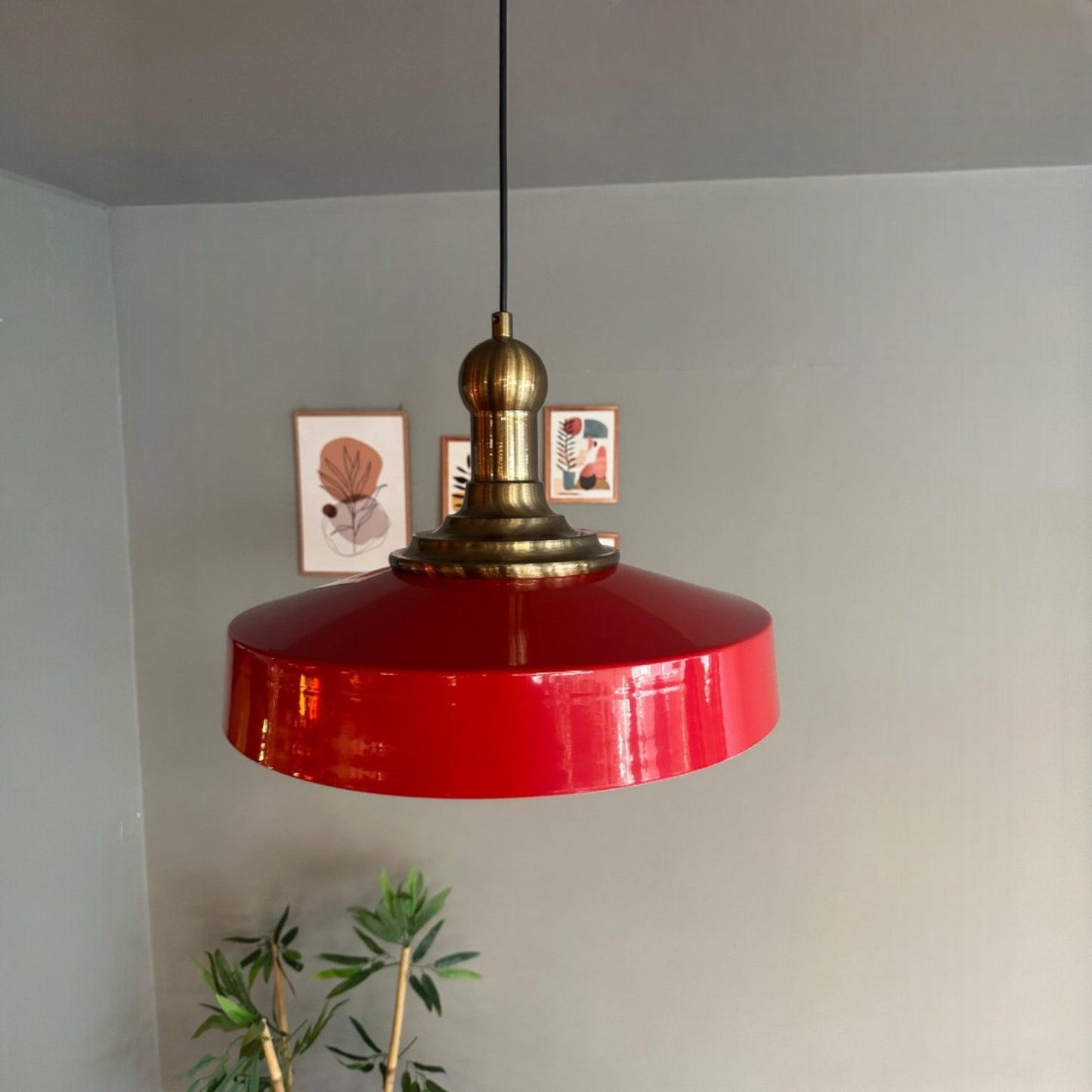 Ace-Longknob Hängelampe Ø40 cm, Industrial aus Metall E27, Hängend Vintage