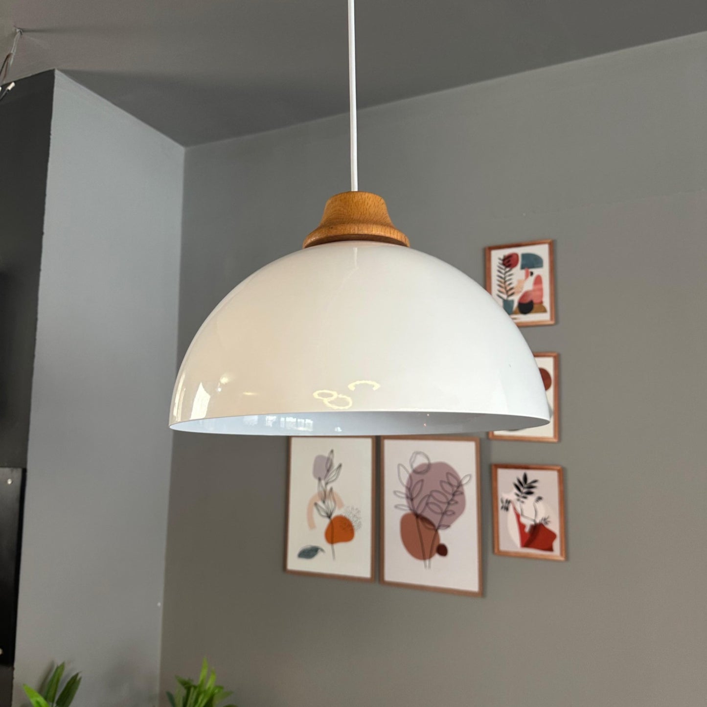 Pendelleuchte Yimpi J Holz Metall, Modern Hängelampe