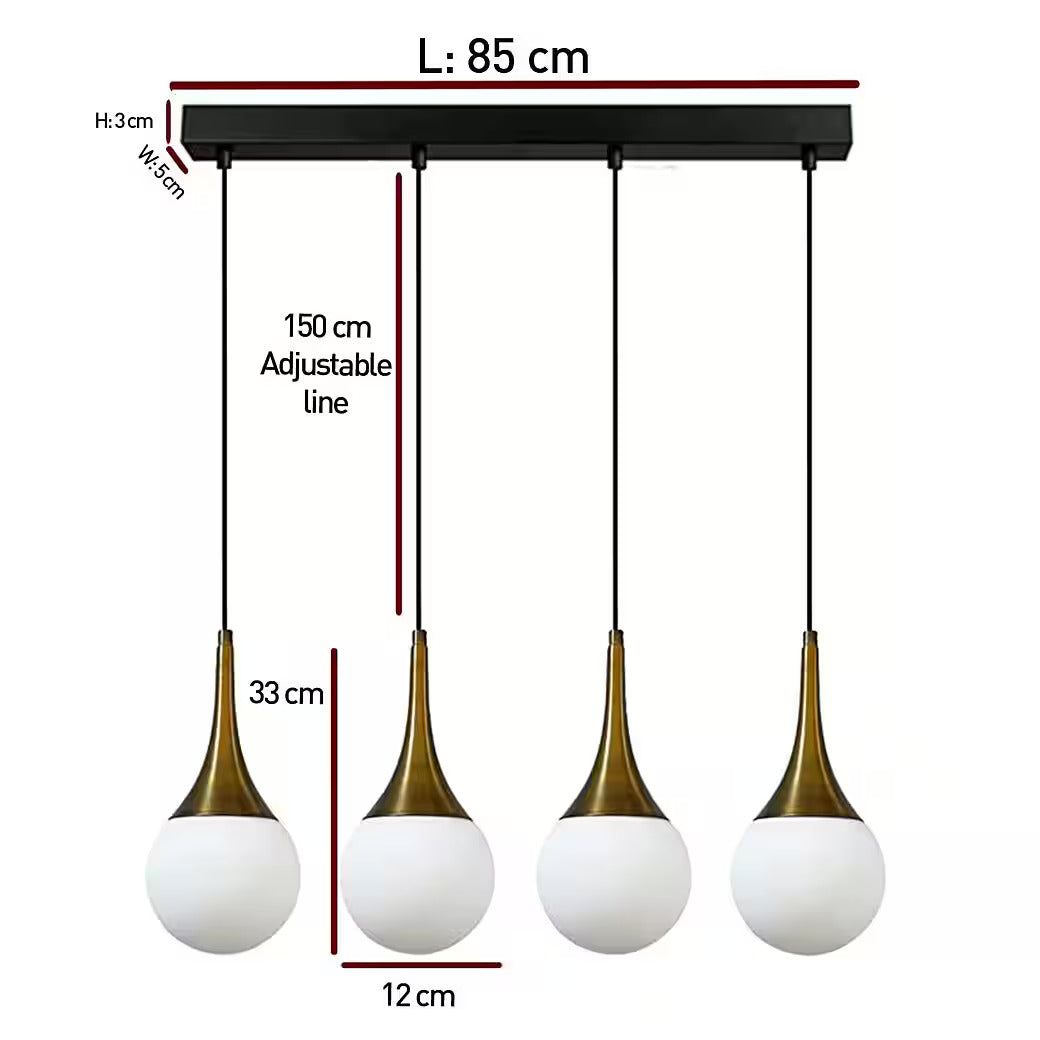 Bamyum Lund 4 Flammig Vintage Pendelleuchte