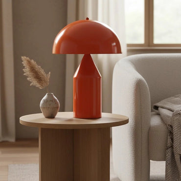 Lampada da tavolo a fungo in metallo