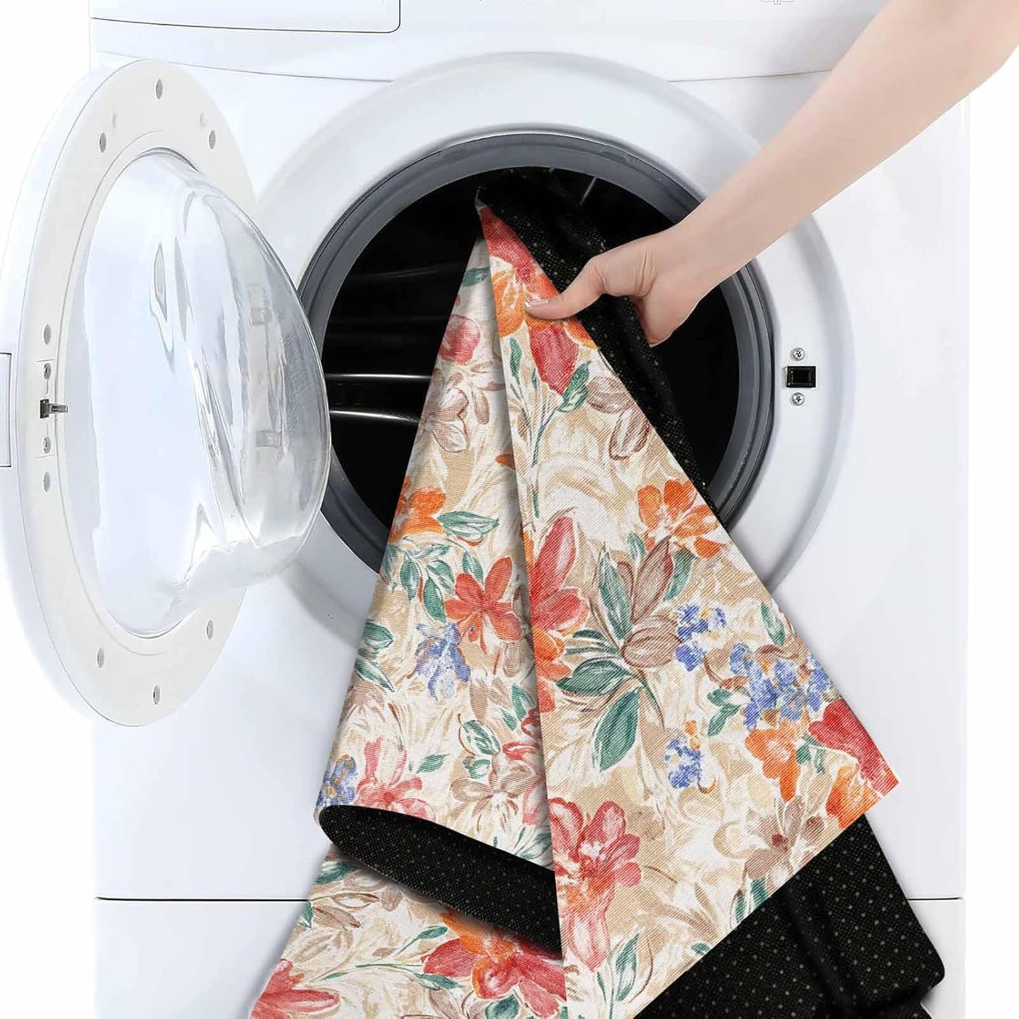Bedruckter Teppich Sonika Chenille Print Maschinell hergestellt, waschbarer Vintage-Teppich