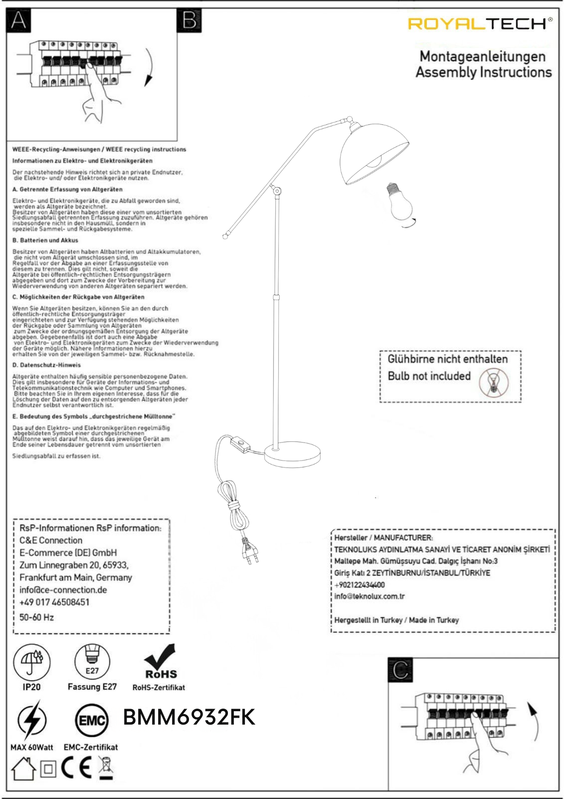 Stehlampe FKolSchatten Ufo Kopf Moderne Dekorative Metall Stehlampe