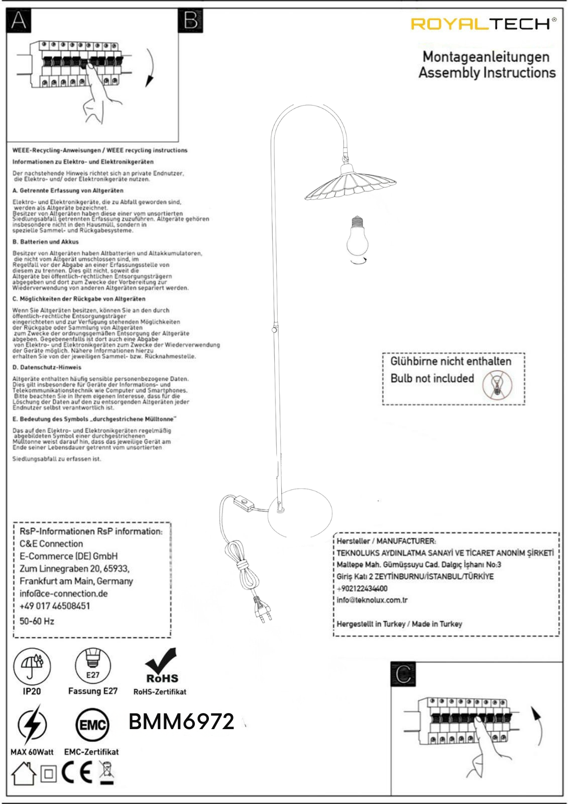 Stehlampe Risso Bewegender Ufo Kopf Moderne Dekorative Metall Stehlampe