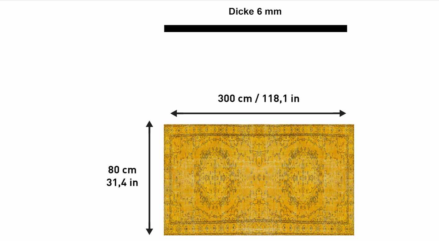 Giallo Bedruckter Teppich Chenille-Druck Maschinell Hergestellt