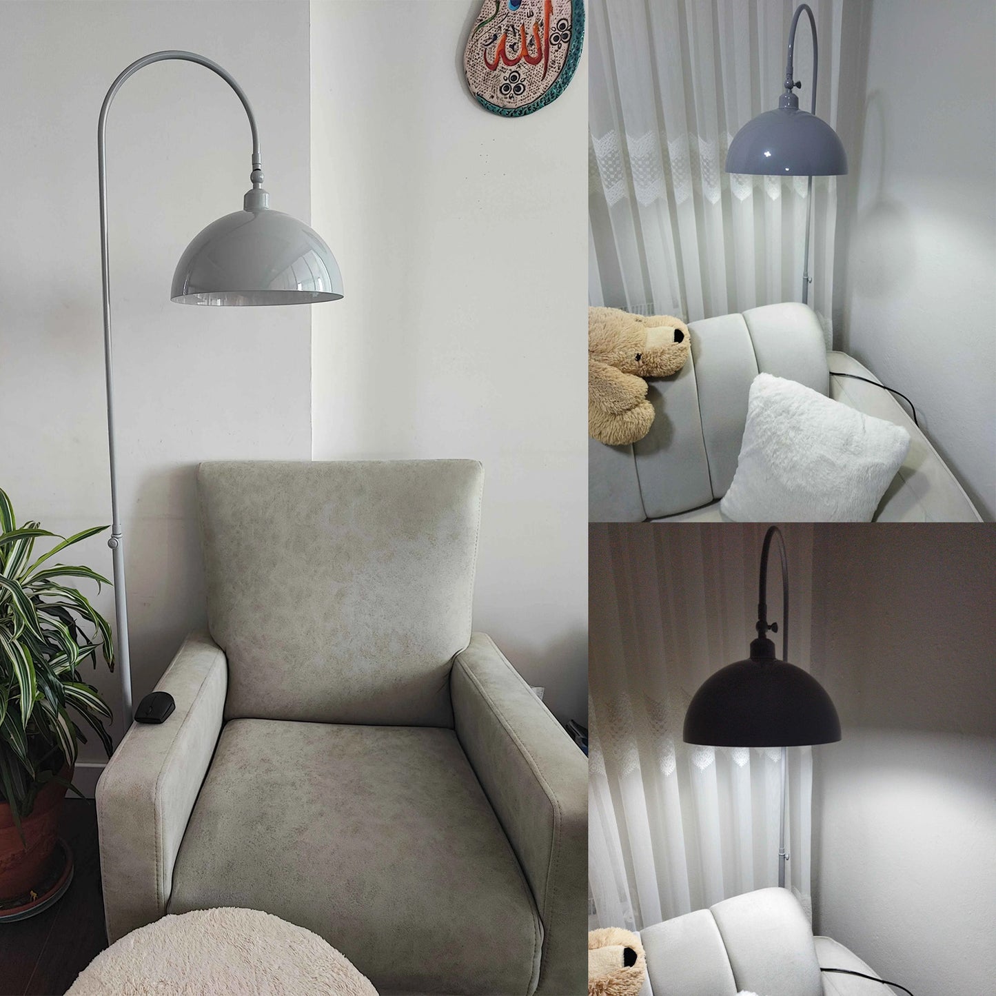 Stehlampe Moderne Stehlampe aus Metall mit E27, verstellbarer Lampenschirm