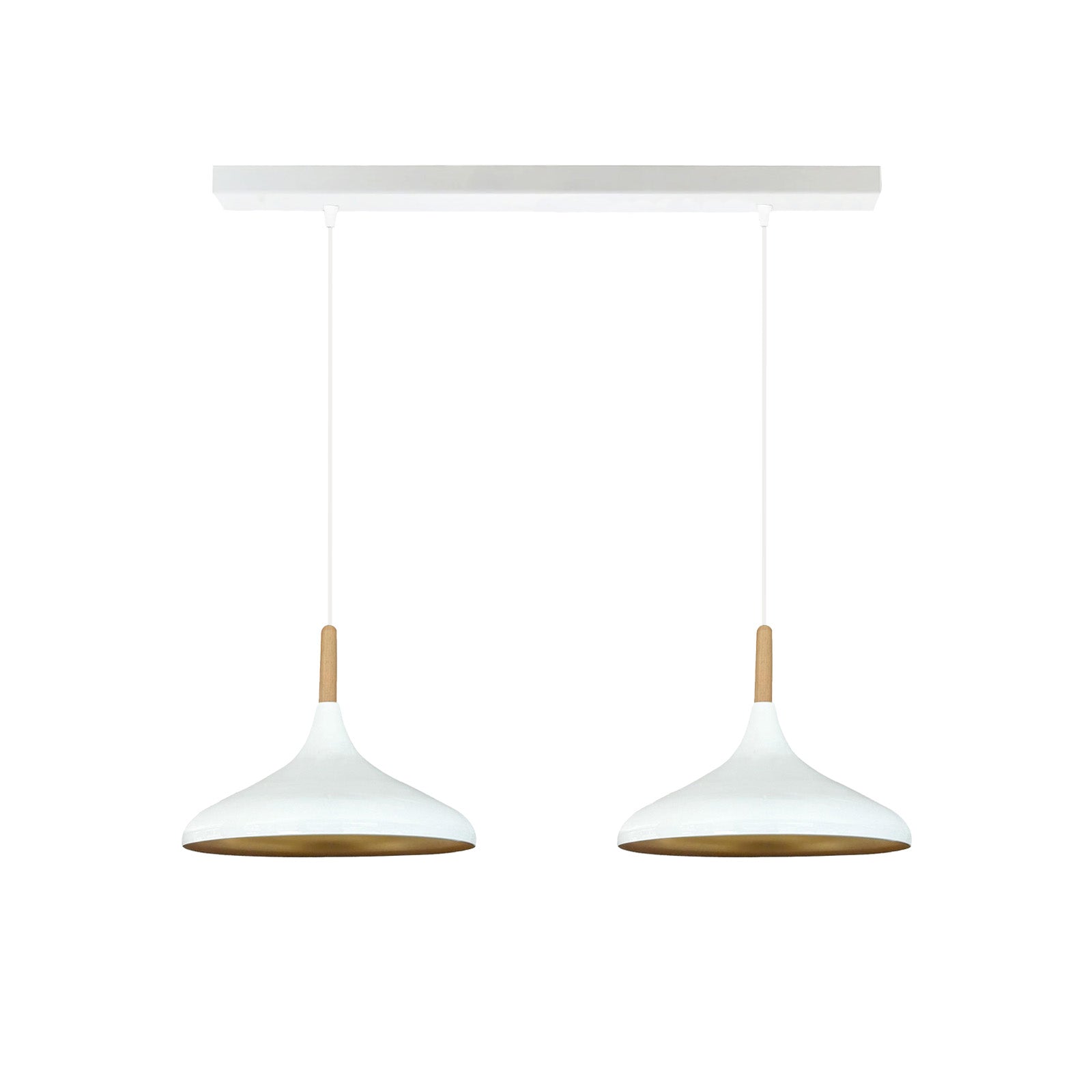 Pendelleuchte Champion Doppelter Kronleuchter Holz Metall Modern Pendelleuchte