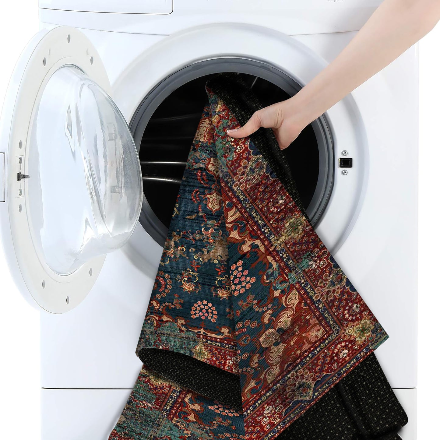 Kinevart Bedruckter Teppich Chenille-Druck Maschinell Hergestellt, Antibakteriell Antirutschunterlage Küchenteppich