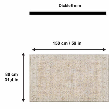 RYELLA Bedruckter Teppich Chenille-Druck Maschinell Hergestellt