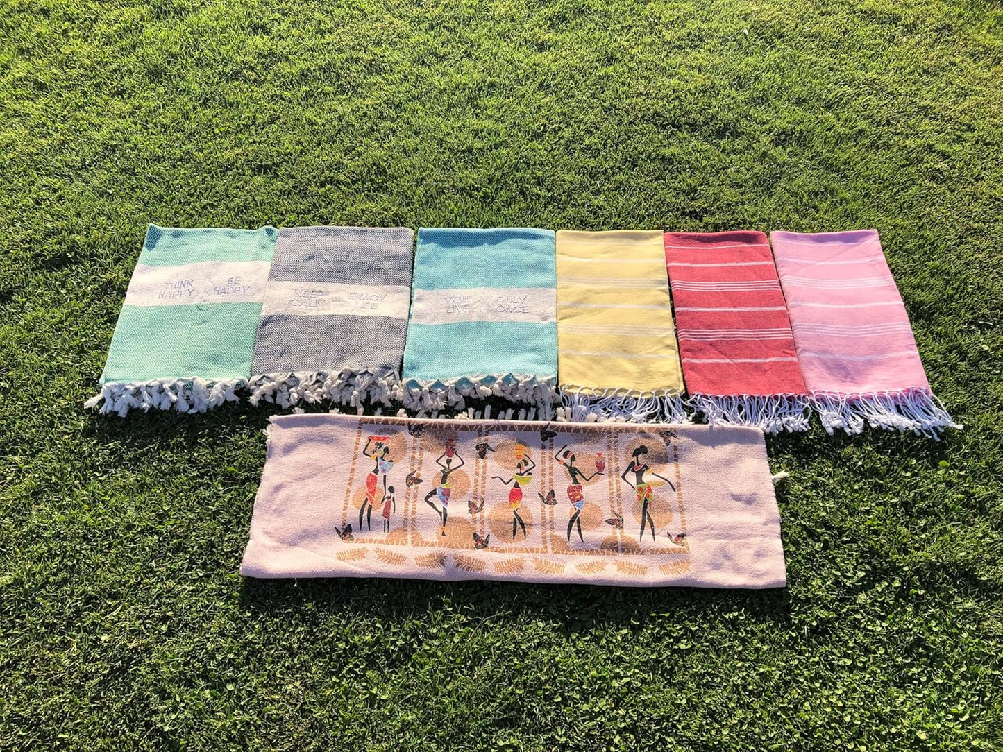 Bamyum SULTAN Großes Strandtuch 100 x 180 cm Vintage Baumwolle Strandtuch