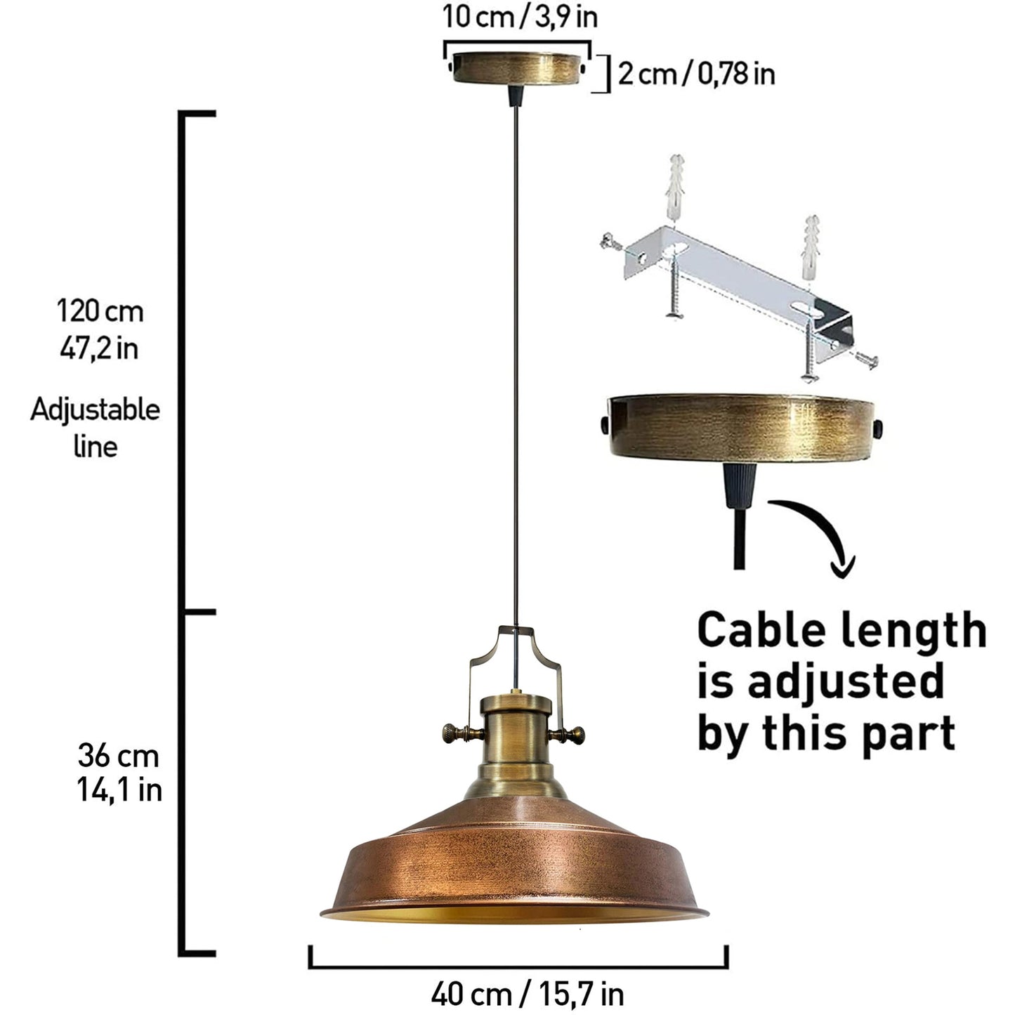 Lampe pendentif Vintage | Neo-Asletl | Lampe en vrac