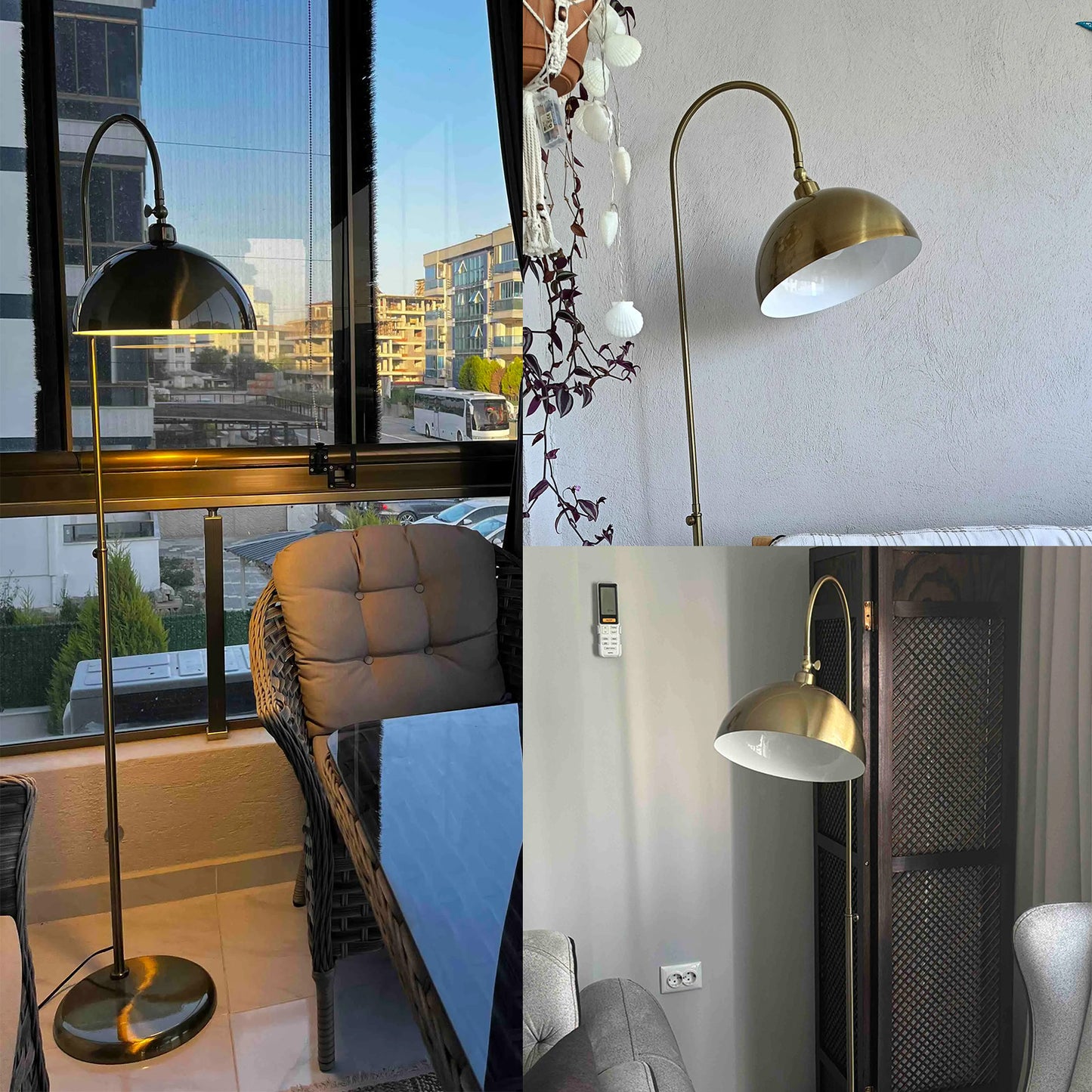 Stehlampe Moderne Stehlampe aus Metall mit E27, verstellbarer Lampenschirm