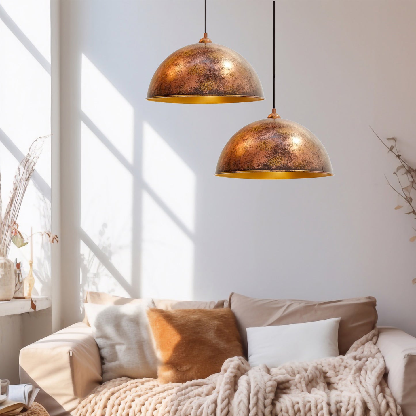 Kupfer Vintage Hängelampe Metall
