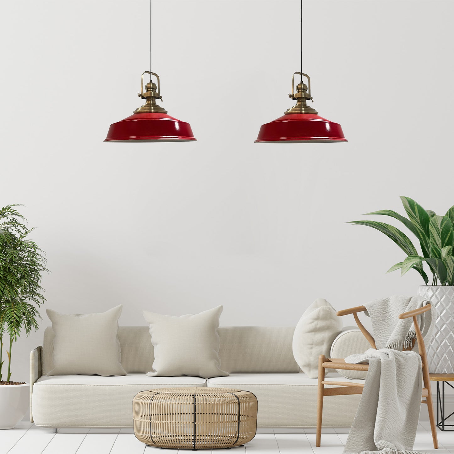 Bamyum Asletl Pendelleuchte 2 Flammig Metall Hängelampe