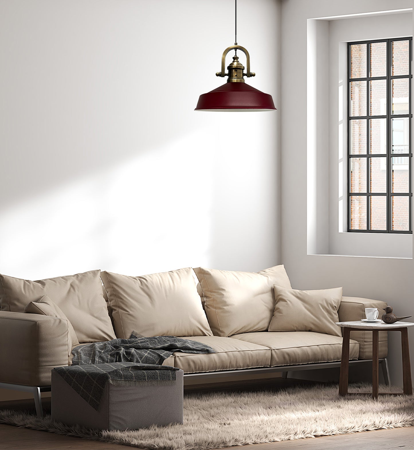 Lampada a sospensione vintage in metallo