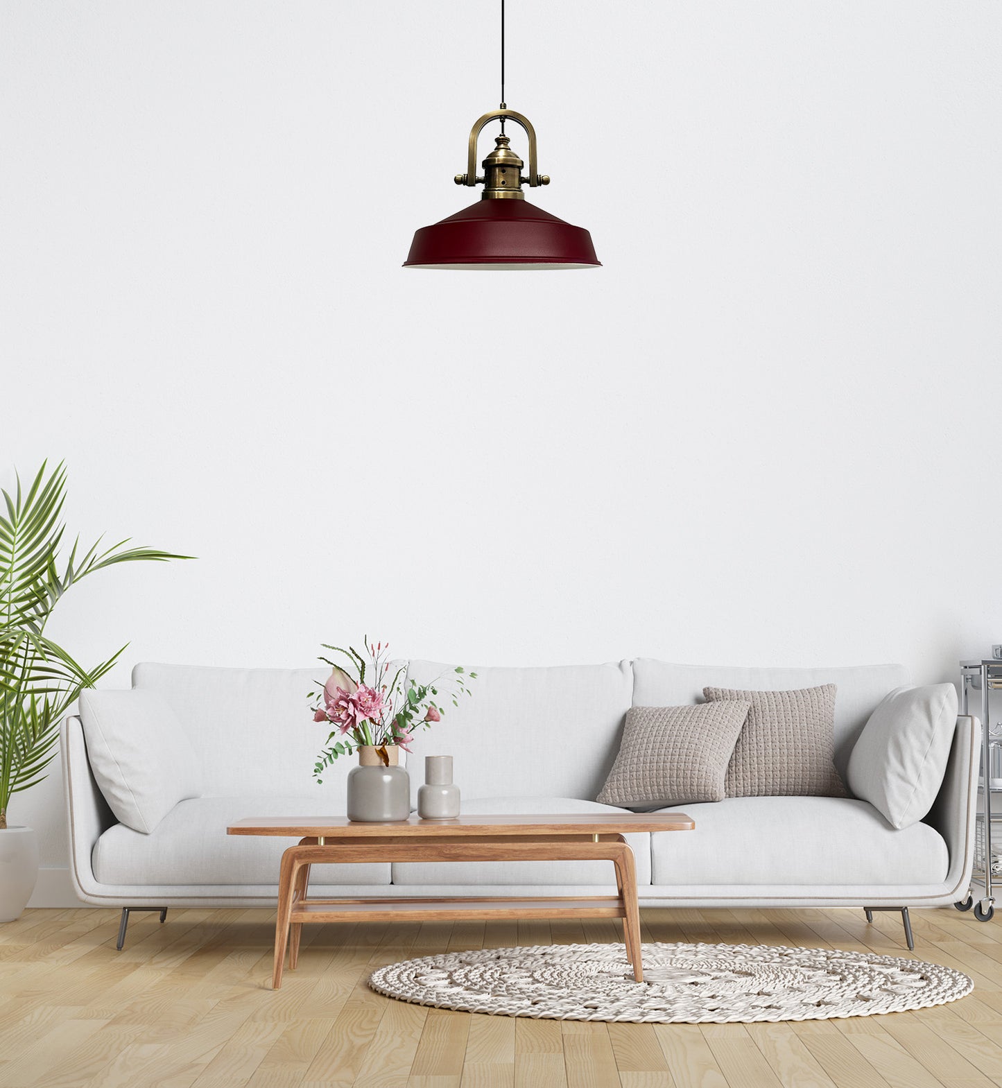Lampada a sospensione vintage in metallo