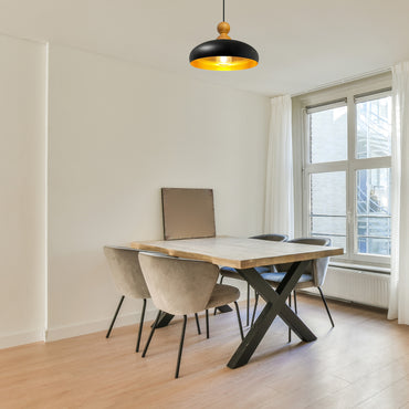 Pendelleuchte Androa Deckenlampe Ø40 cm Lampe 1-flammig Deckenleuchte Holz