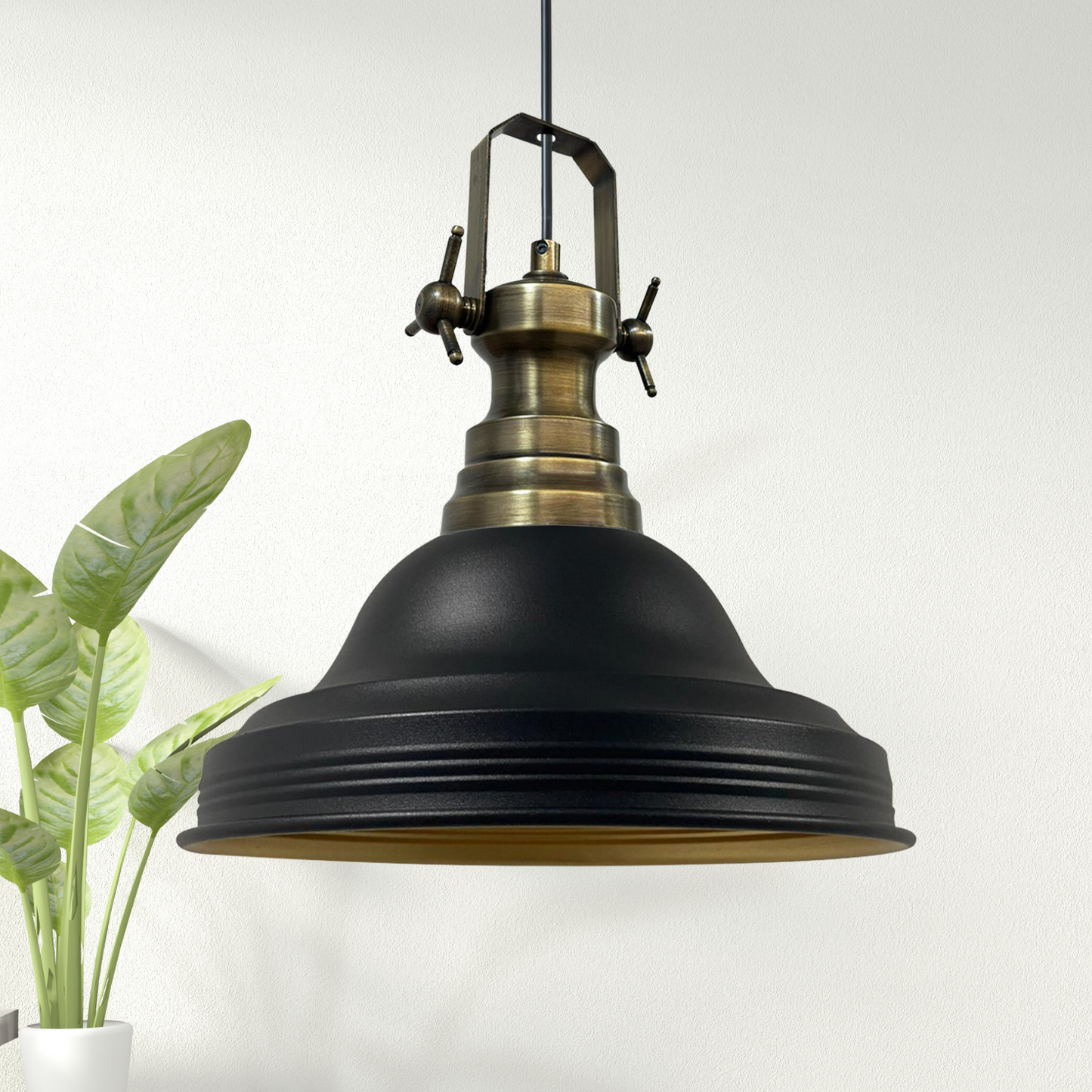 Bamyum Ulmete Industrial Vintage Metall Hängelampe
