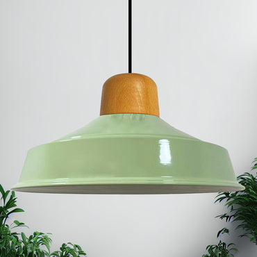 Pendelleuchte Bamyum Asletl Deckenpendelleuchte aus Holz 41cm Metall Vintage Lampe