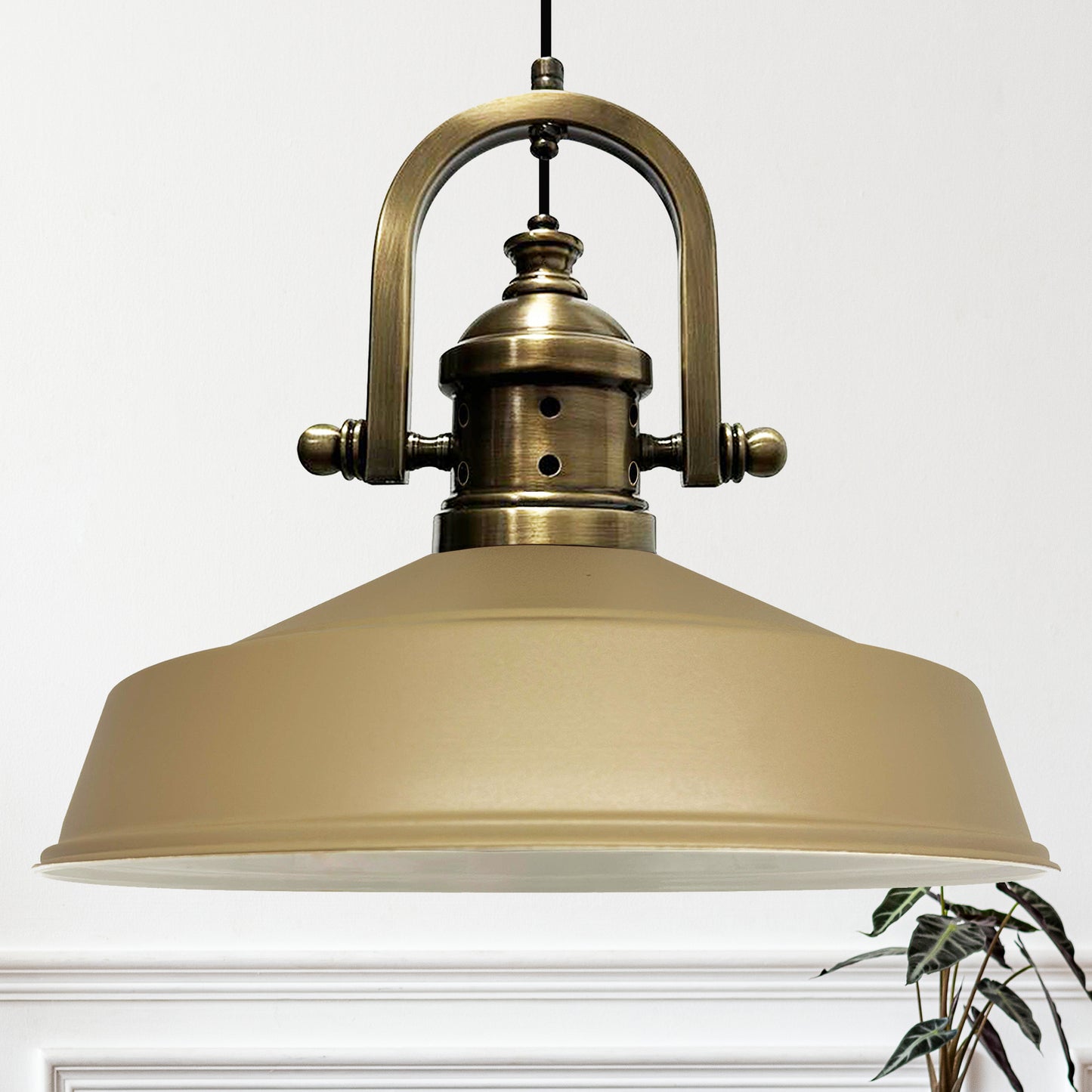 Lampada a sospensione vintage in metallo