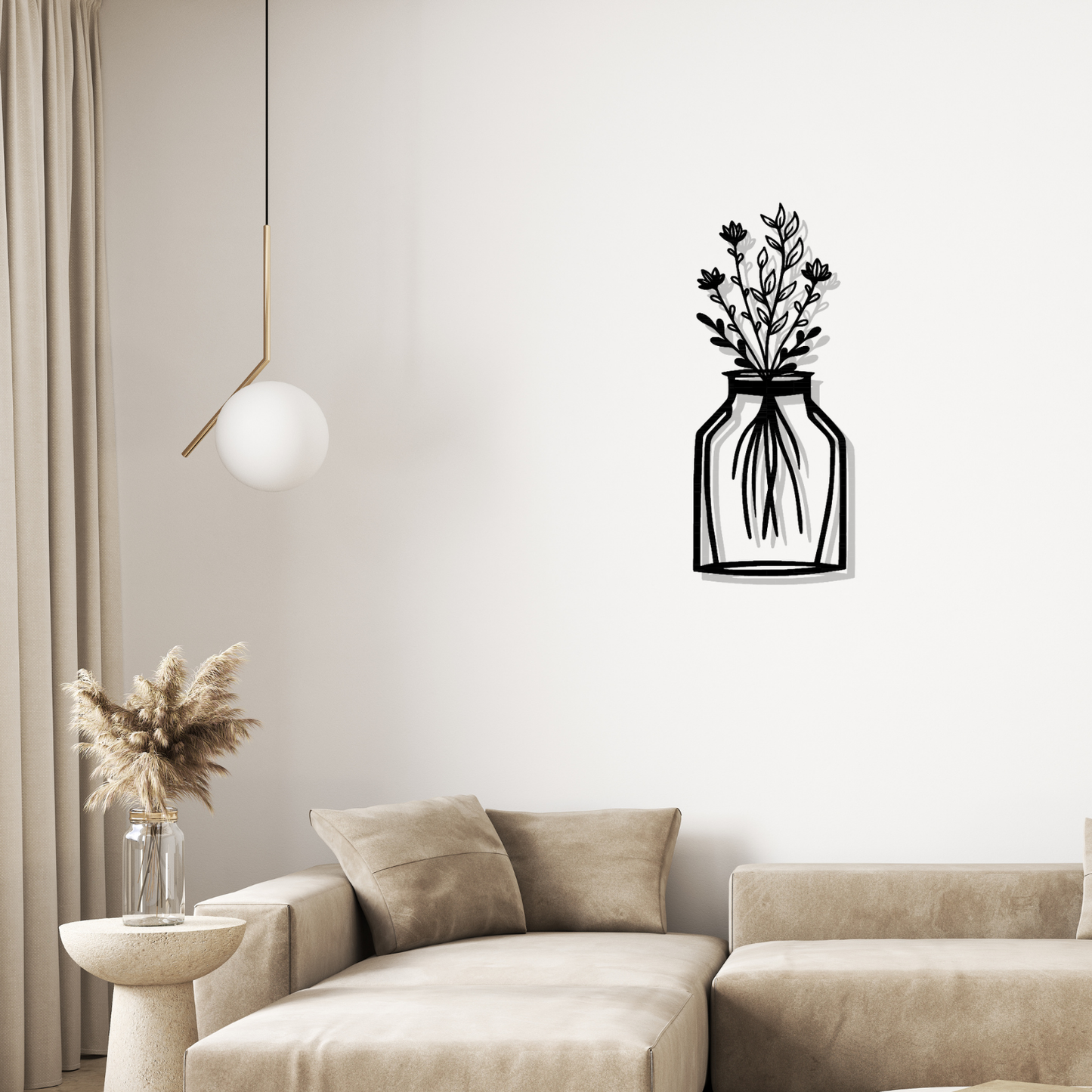 Metall Wanddeko Silhoutte