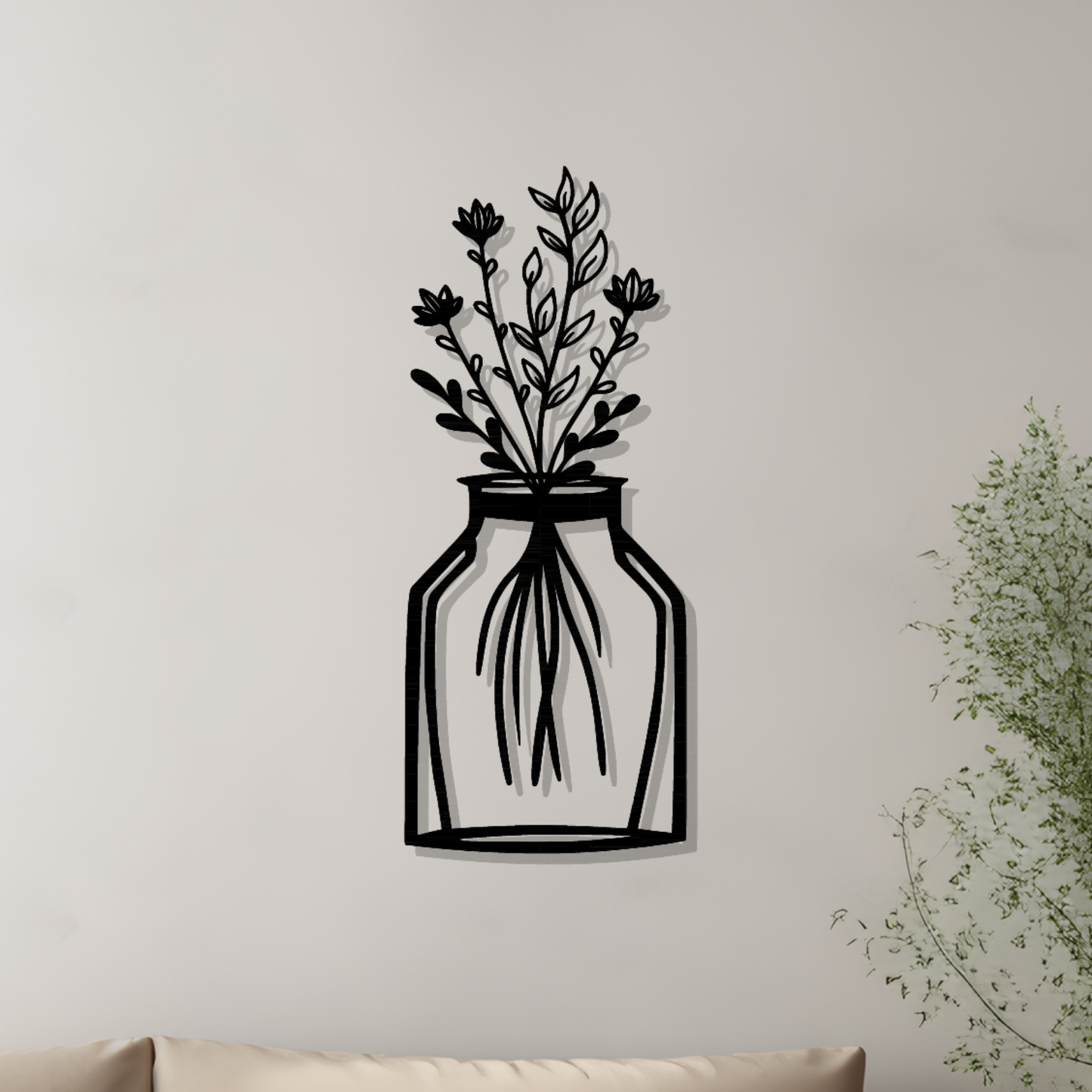 Metall Wanddeko Silhoutte