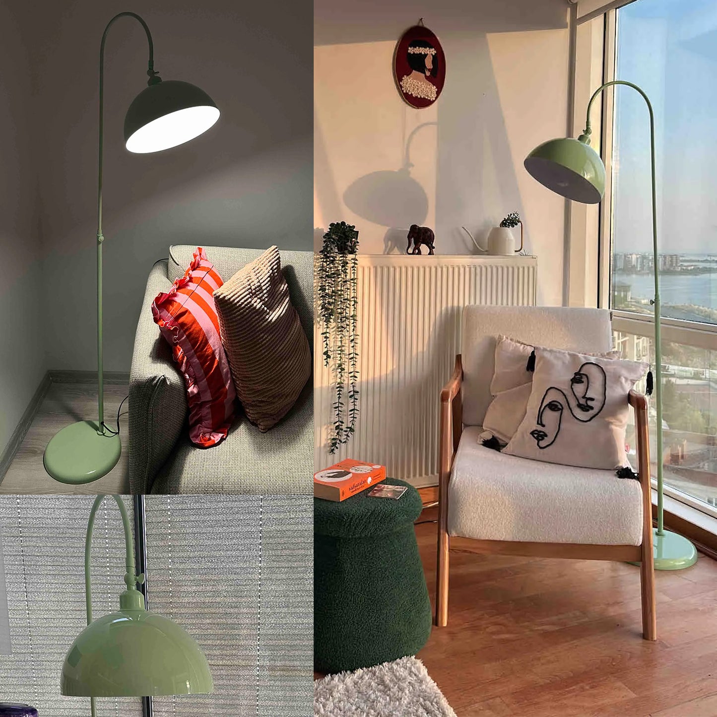 Stehlampe Moderne Stehlampe aus Metall mit E27, verstellbarer Lampenschirm