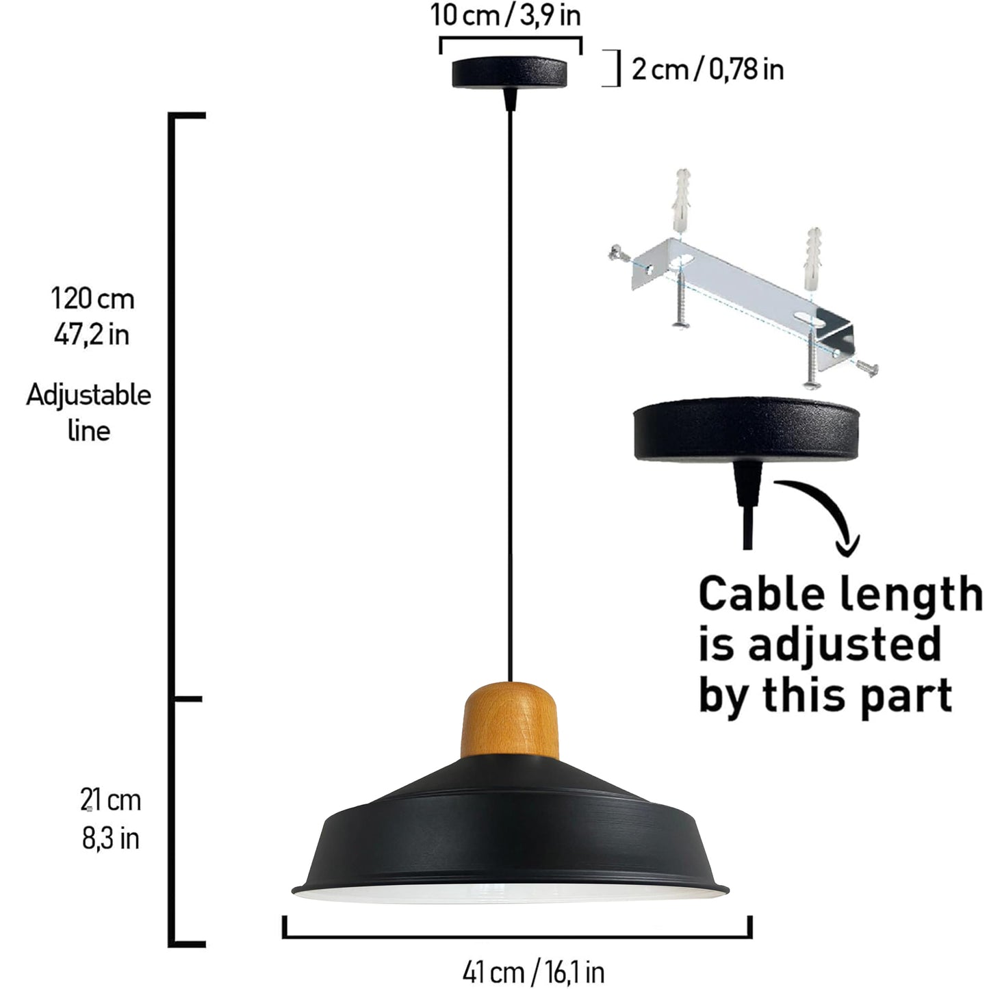Bamyum Asletl Hängelampe Industrial Vintage Pendelleuchte